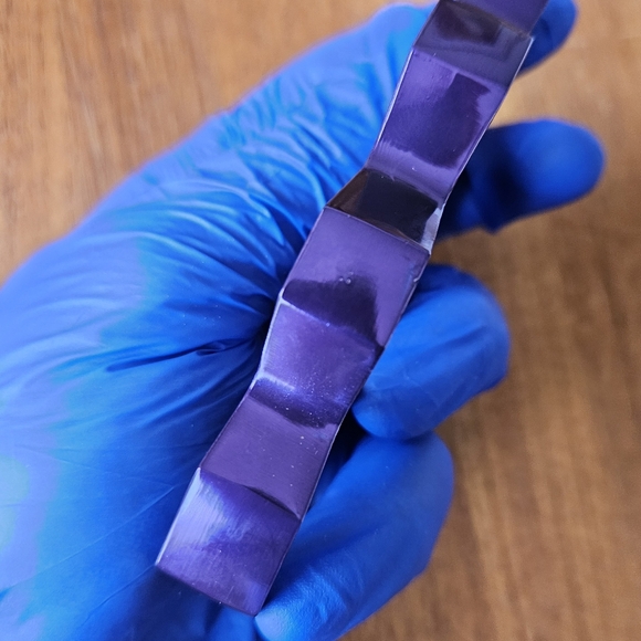 Belt Buckle Knuckles, Solid Steel, Polished Purple Color - Picture 3 of 4